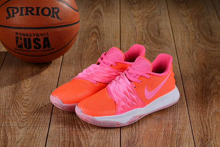 Men Nike Kyrie 4 Low Pink Orange Shoes - Click Image to Close